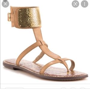 Sam Edelman gladiator gold cuff sandal size 6